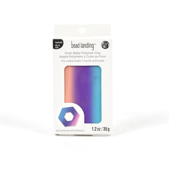 Pink &#x26; Blue Ombre Oven Bake Polymer Clay by Bead Landing&#x2122;